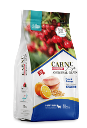Carni Life Cranberry Ancestral Grain Puppy Mini Balık Etli & Portakallı Yavru Köpek Maması - Carni