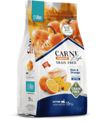 Carni Life Pumpkin Kitten Tahılsız Balık Etli & Portakallı Yavru Kedi Maması - Carni
