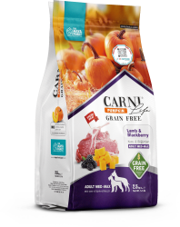 Carni Life Pumpkin Tahılsız Kuzu Etli & Böğürtlenli Adult Medium & Maxi Yetişkin Köpek Maması - Carni