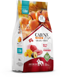 Carni Life Pumpkin Tahılsız Sığır Etli & Erikli Adult Medıum & Maxı Yetişkin Köpek Maması - Carni